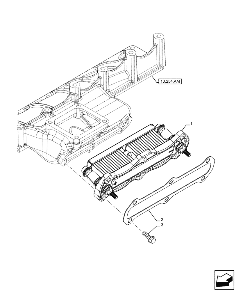 Схема запчастей Case F4HFE613F B004 - (55.202.AA) - MANIFOLD, HEATER (55) - ELECTRICAL SYSTEMS