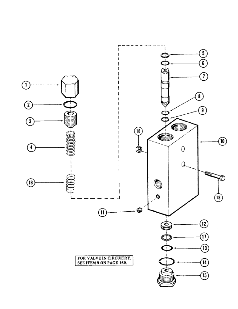 Схема запчастей Case 40 - (222) - POWER SENSING RELIEF VALVE (35) - HYDRAULIC SYSTEMS