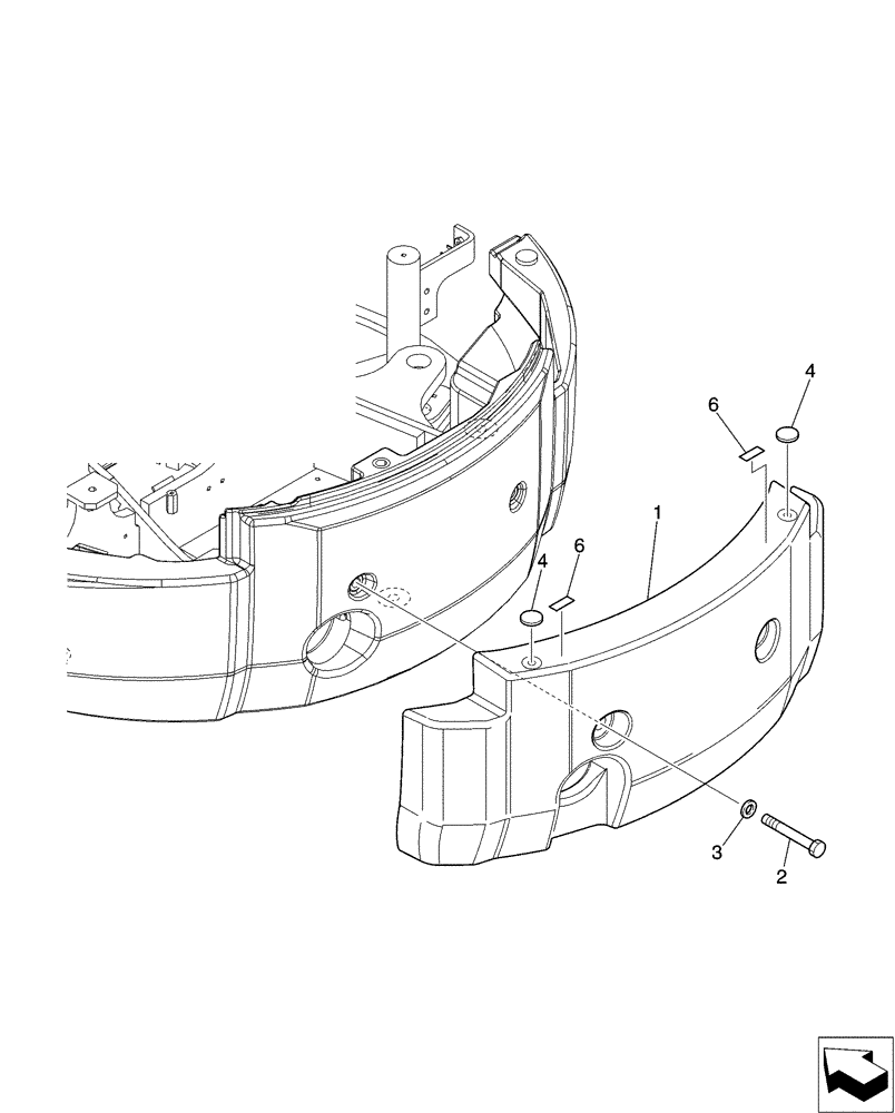 Схема запчастей Case CX31B - (01-008[00]) - COUNTERWEIGHT INSTAL, GAIN (39) - FRAMES AND BALLASTING