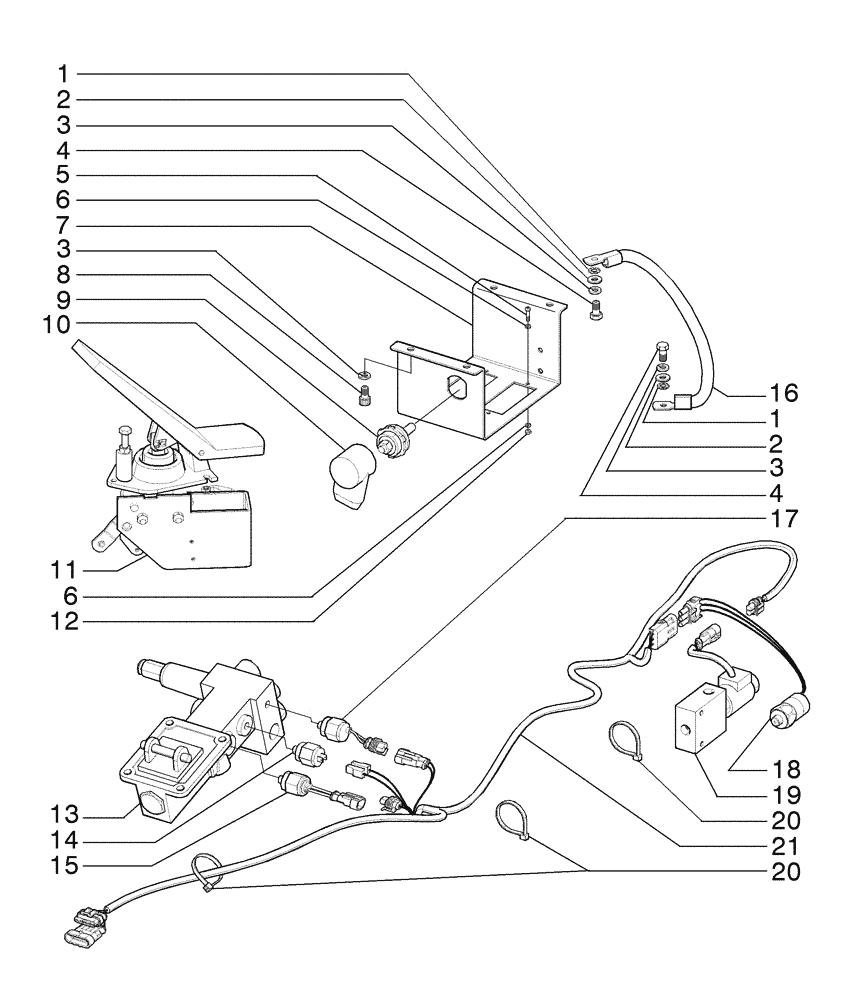 Схема запчастей Case 865B - (04-11[02]) - ELECTRICAL SYSTEM, FLOOR - (TORK CONVERTER) (04) - ELECTRICAL SYSTEMS