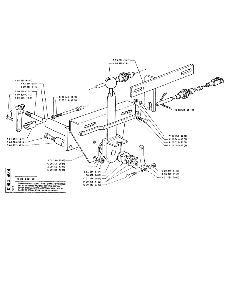 Схема запчастей Case RC200 - (018) - ENGINE THROTTLE AND STOP CONTROL ASSEMBLY 