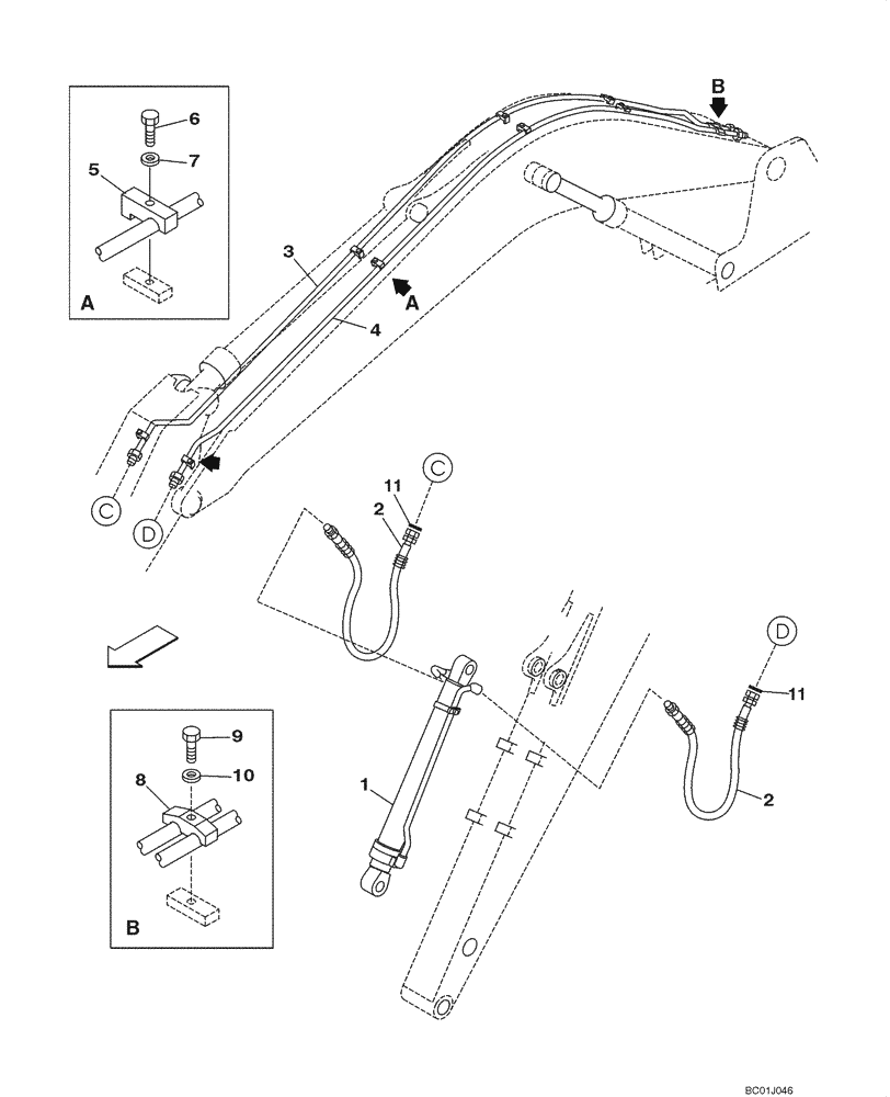 Схема запчастей Case CX290 - (08-16) - HYDRAULICS - BUCKET (08) - HYDRAULICS