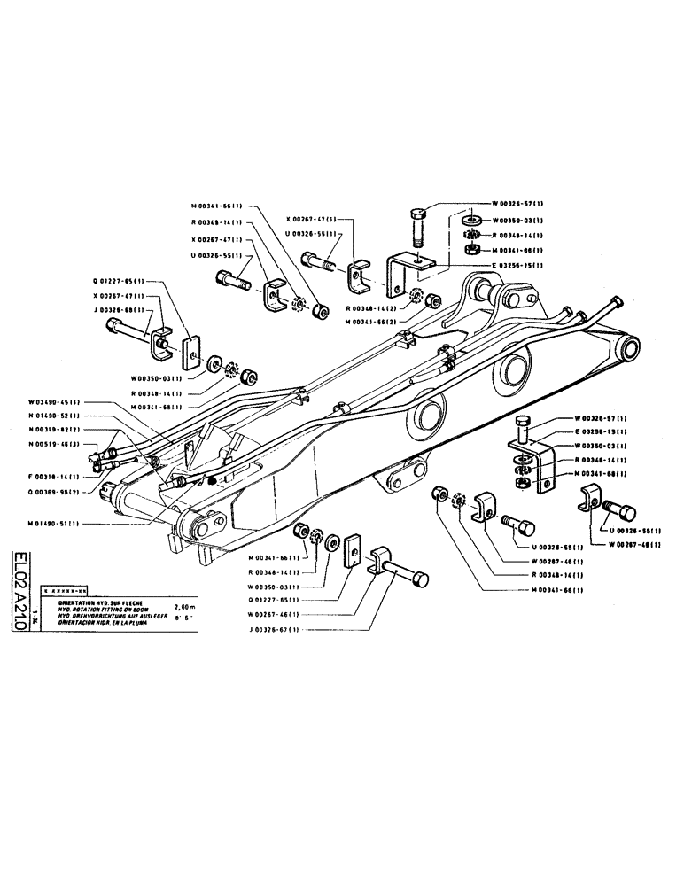 Схема запчастей Case LC80 - (099) - HYD. ROTATION FITTING ON BOOM 