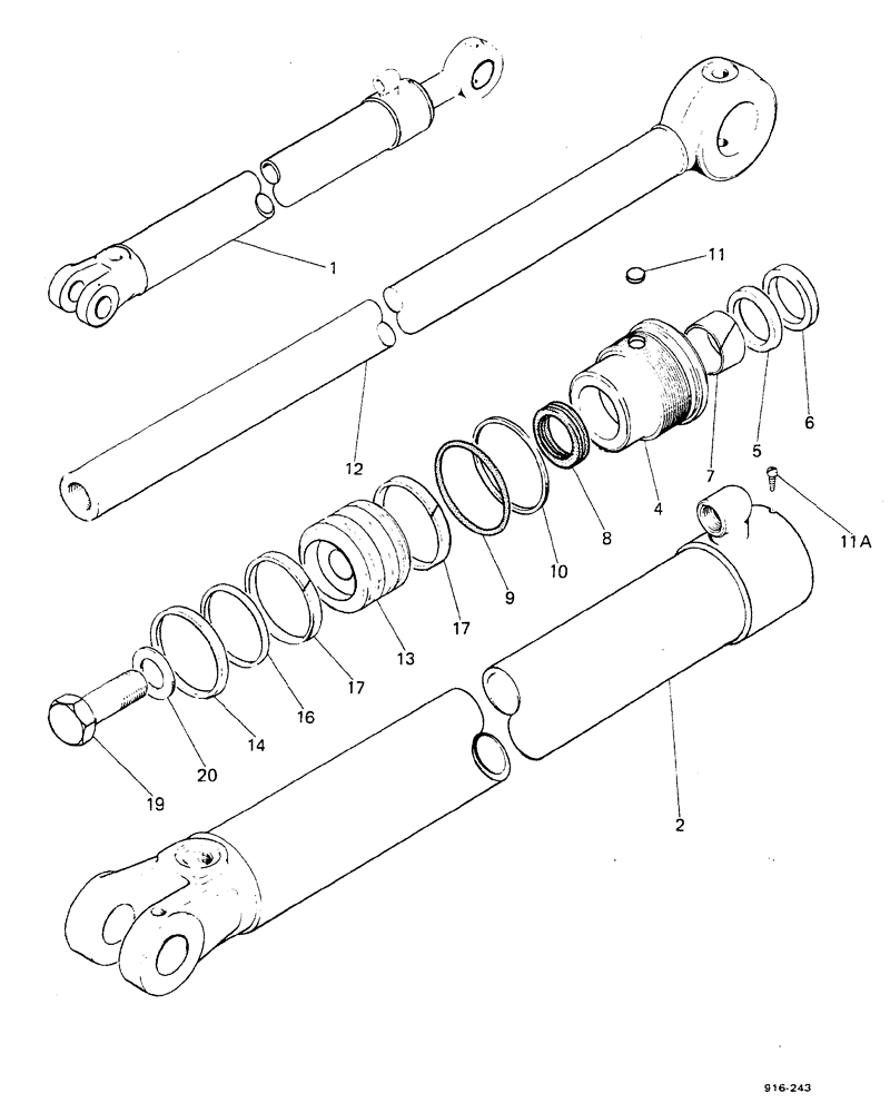 Схема запчастей Case 580F - (218) - BACKHOE, BOOM CYLINDERS (35) - HYDRAULIC SYSTEMS