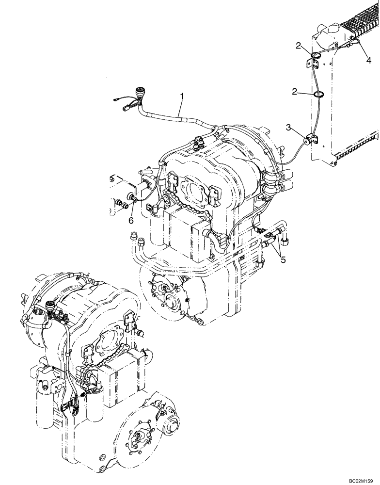 Схема запчастей Case 721D - (04-12) - HARNESS - TRANSMISSION (04) - ELECTRICAL SYSTEMS