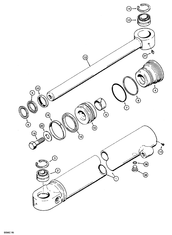 Схема запчастей Case 850G - (8-29A) - 190595A1 ANGLE CYLINDER (07) - HYDRAULIC SYSTEM