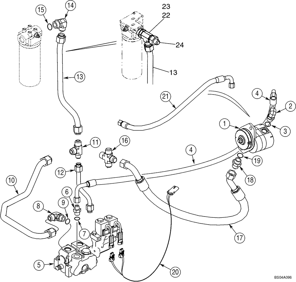 Схема запчастей Case 40XT - (08-20) - HYDRAULICS, ATTACHMENT - HIGH FLOW, GEAR (08) - HYDRAULICS