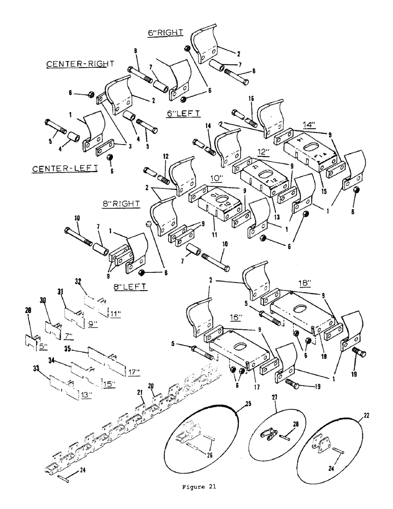 Схема запчастей Case P55 - (44) - HEAVY DUTY CHAIN - TEETH 