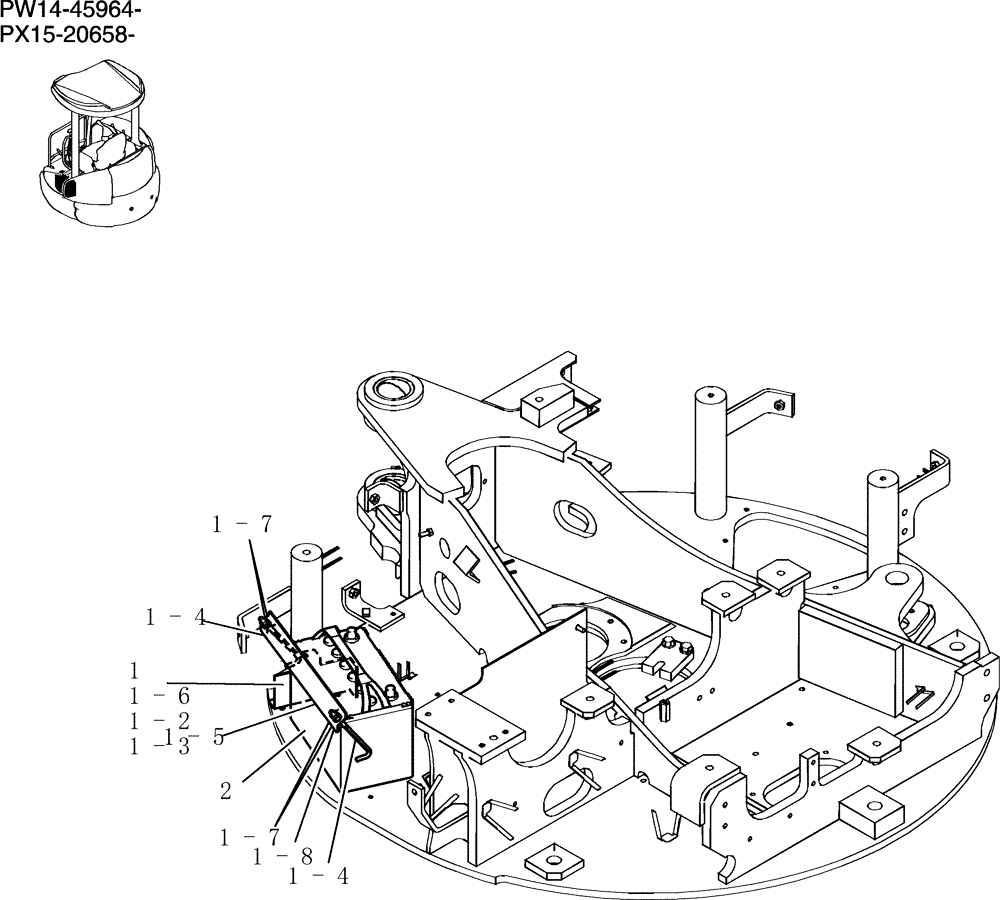 Схема запчастей Case CX31B - (280-01[1]) - BATTERY INSTAL (00) - GENERAL & PICTORIAL INDEX