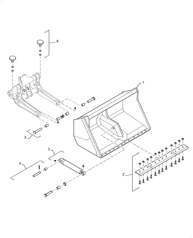 Схема запчастей Case 621F - (82.300.02[06]) - BUCKET, HIGH TIP (82) - FRONT LOADER & BUCKET