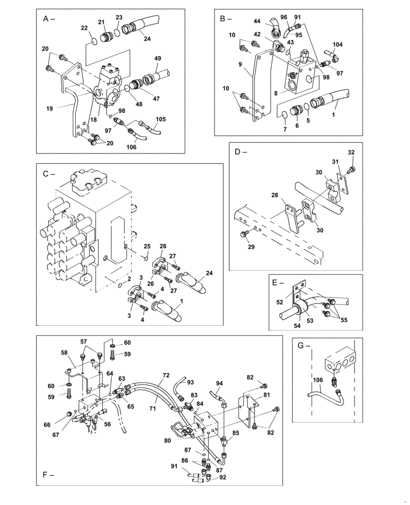 Схема запчастей Case CX210C LC - (35.322.01[03]) - HYDRAULIC CIRCUIT - OPTIONAL - 3-WAY - VAR - 461566 (35) - HYDRAULIC SYSTEMS