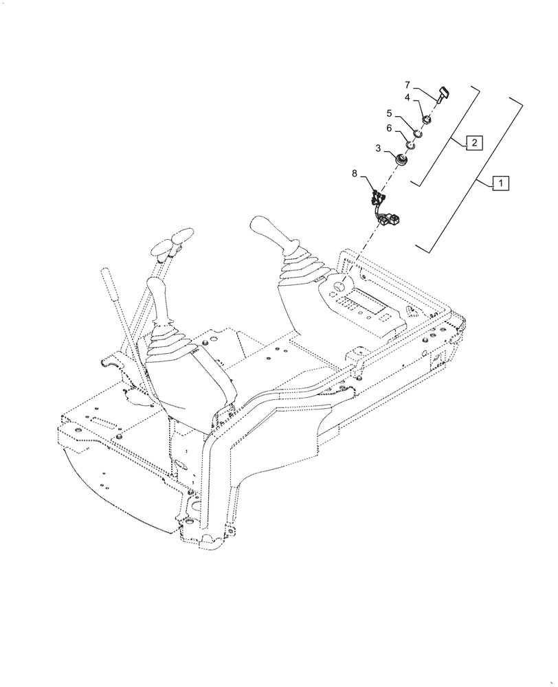 Схема запчастей Case CX36B - (55.201.AH) - KEY, ASSY (55) - ELECTRICAL SYSTEMS