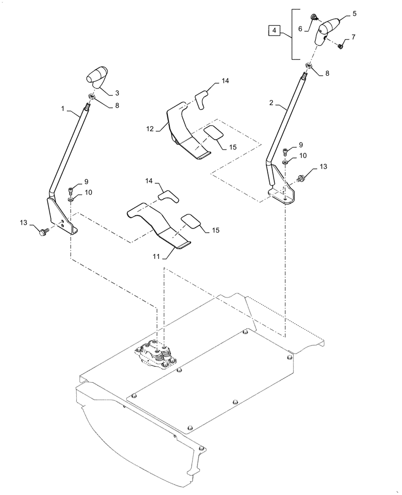 Схема запчастей Case CX36B - (35.359.AF) - LEVER, ASSY, CONTROL (35) - HYDRAULIC SYSTEMS