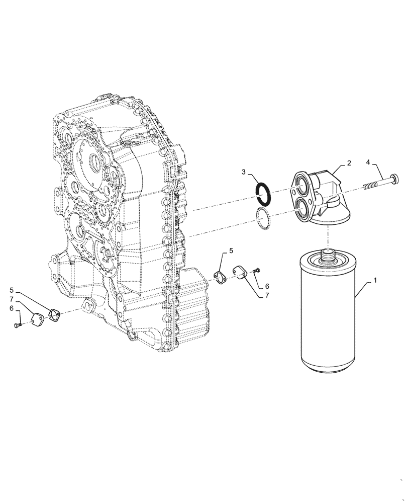 Схема запчастей Case 521G - (21.105.020) - TRANSMISSION, FILTER AND FILL COVERS (21) - TRANSMISSION