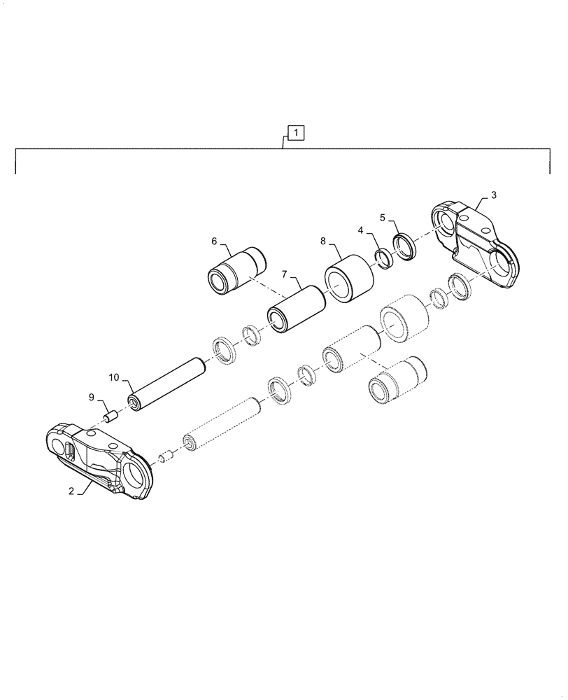 Схема запчастей Case 750L - (05-09) - KIT, TRACK LINK (11) - TRACKS/STEERING