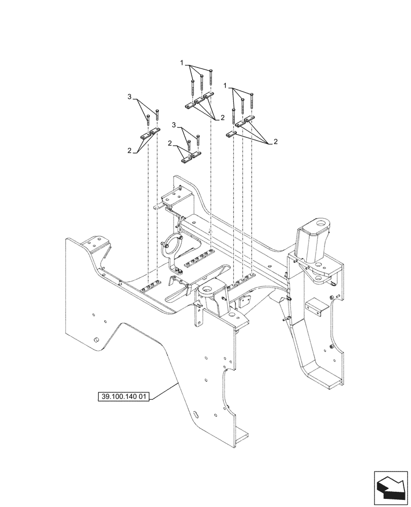 Схема запчастей Case 621G - (35.310.010) - CLAMP BLOCK FASTNERS (35) - HYDRAULIC SYSTEMS