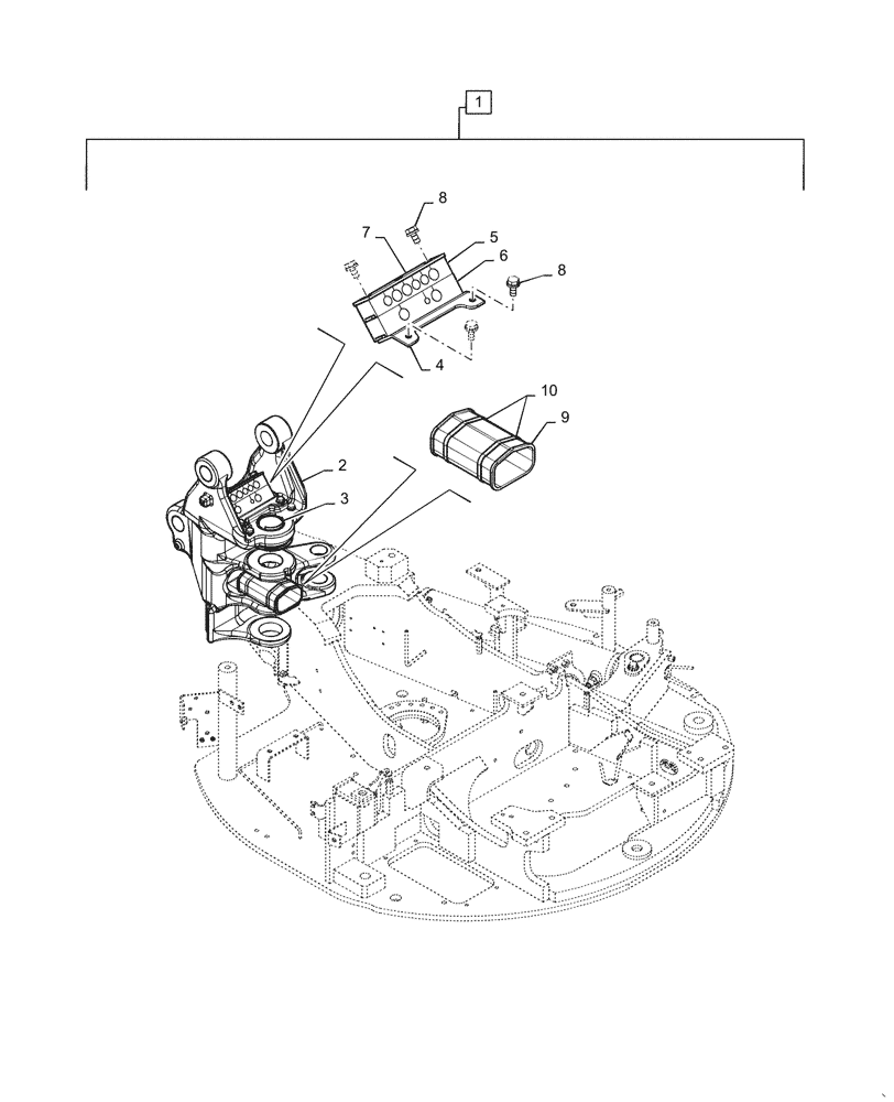 Схема запчастей Case CX36B - (39.100.BD[01]) - BRACKET, GROUP, SWING - NIBBLER & BREAKER (39) - FRAMES AND BALLASTING