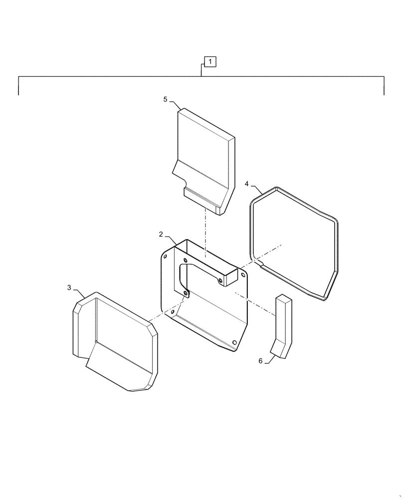 Схема запчастей Case CX36B - (90.151.AN[06]) - COVER ASSY, STAND (90) - PLATFORM, CAB, BODYWORK AND DECALS