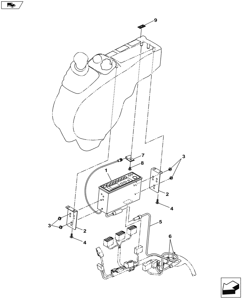 Схема запчастей Case CX145C SR - (55.512.AA[01]) - VAR - 781833 - CAB - RADIO (ANZ) (55) - ELECTRICAL SYSTEMS