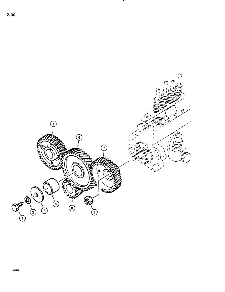 Схема запчастей Case DH4B - (2-30) - ENGINE GEARS (02) - ENGINE