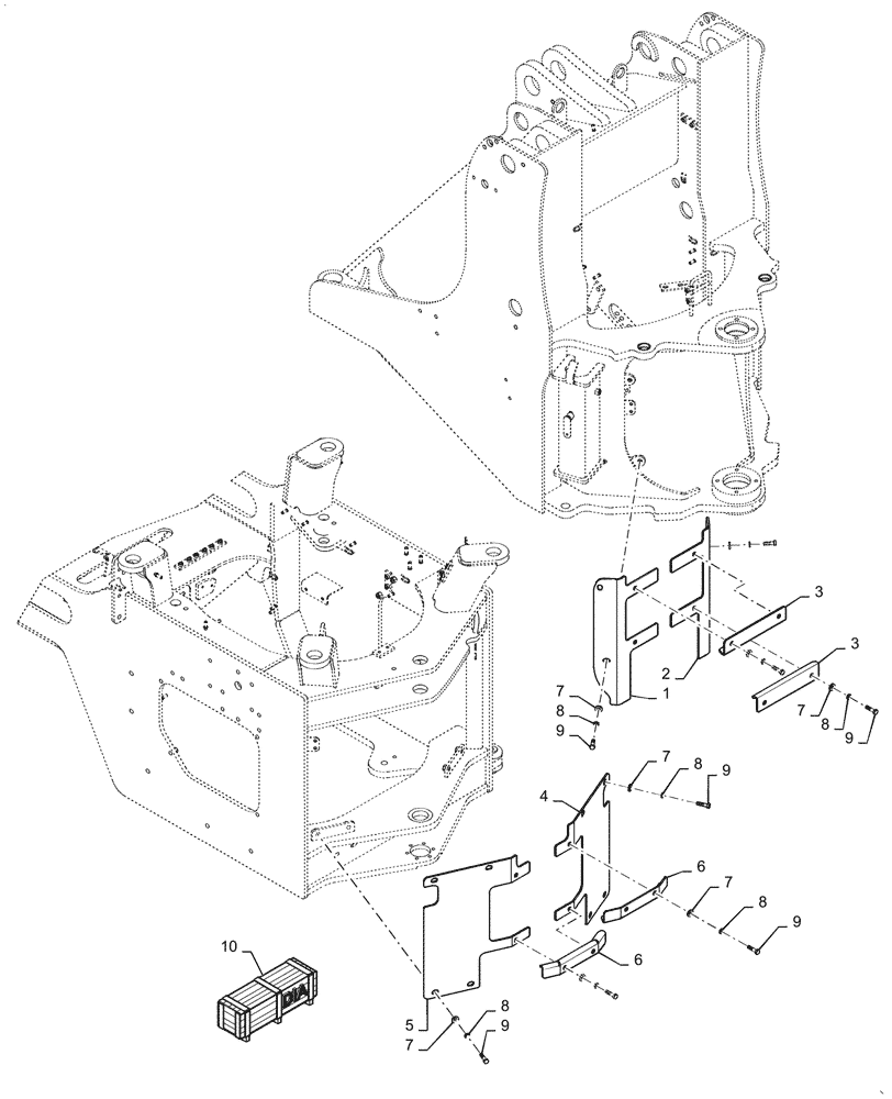 Схема запчастей Case 621G - (41.106.010) - ARTICULATION JOINT (41) - STEERING