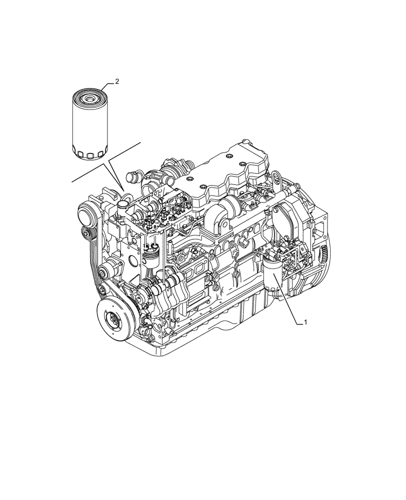 Схема запчастей Case F4HFE613F B004 - (05.100.03[01]) - FILTERS (05) - SERVICE & MAINTENANCE