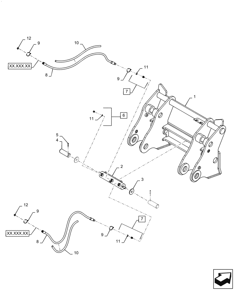 Схема запчастей Case 621G - (82.100.060) - VAR - 482047, 424917, 424248 - CNH QUICK COUPLER, XT/TC (82) - FRONT LOADER & BUCKET