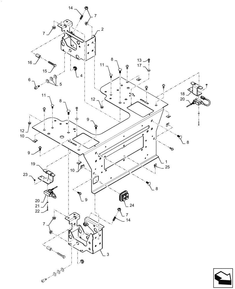 Схема запчастей Case SR175 - (29.200.AI[04]) - HANDLE MOUNTING, FOOT CONTROLS (27-APR-2016 & NEWER) (29) - HYDROSTATIC DRIVE