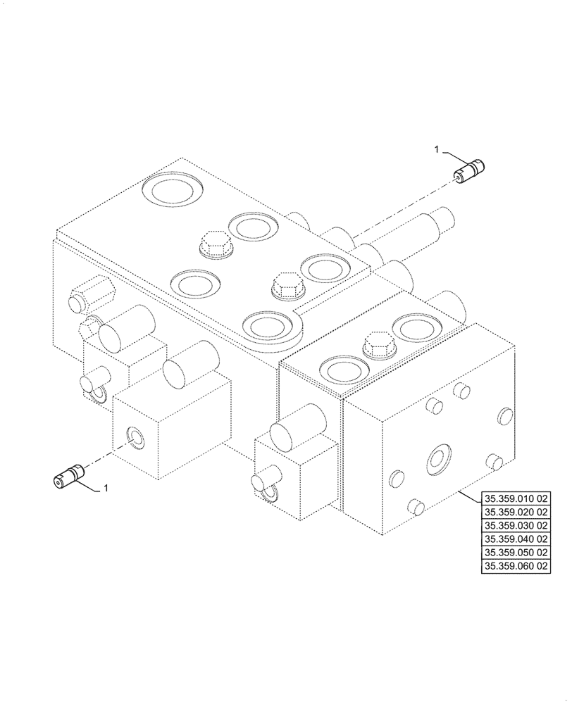 Схема запчастей Case 521G - (35.359.070[01]) - THROTTLE, CHECK VALVE (35) - HYDRAULIC SYSTEMS