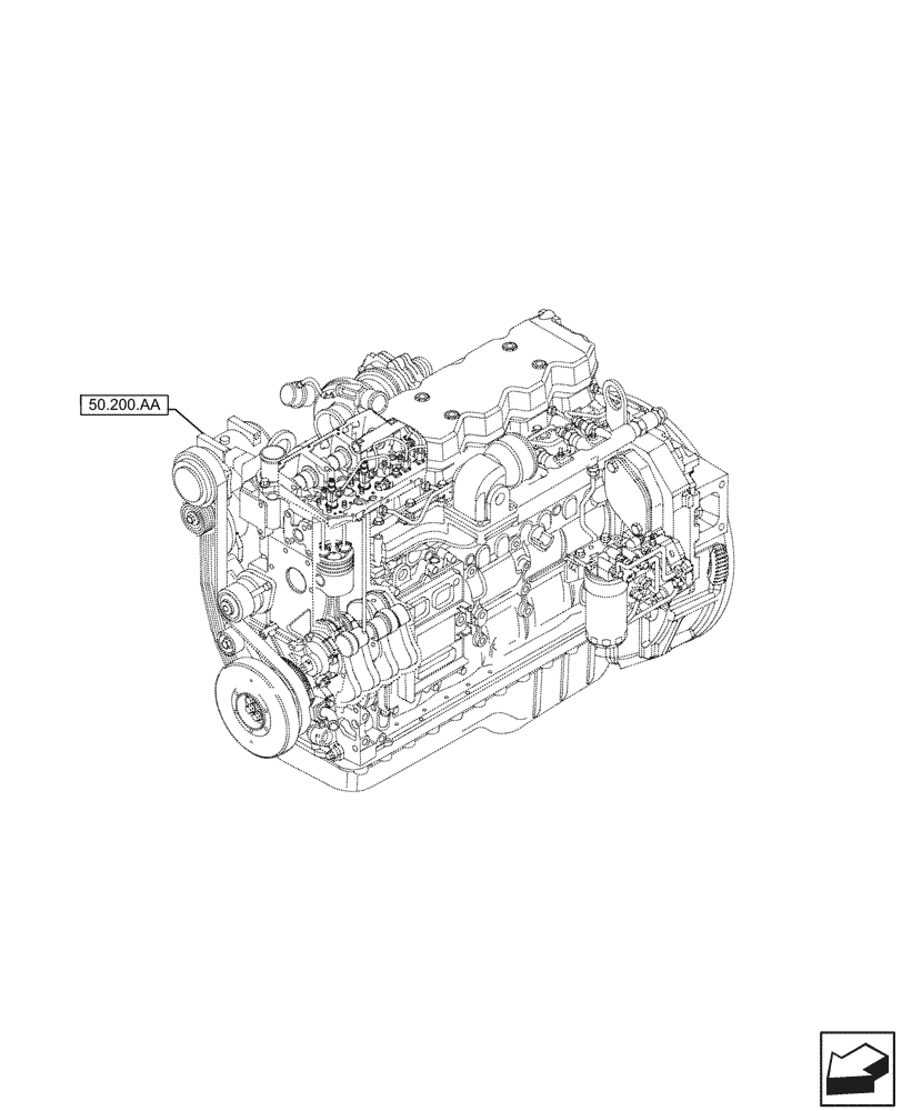 Схема запчастей Case F4HFE613F B004 - (00.000.50) - PICTORIAL INDEX - CAB CLIMATE CONTROL (00) - GENERAL & PICTORIAL INDEX