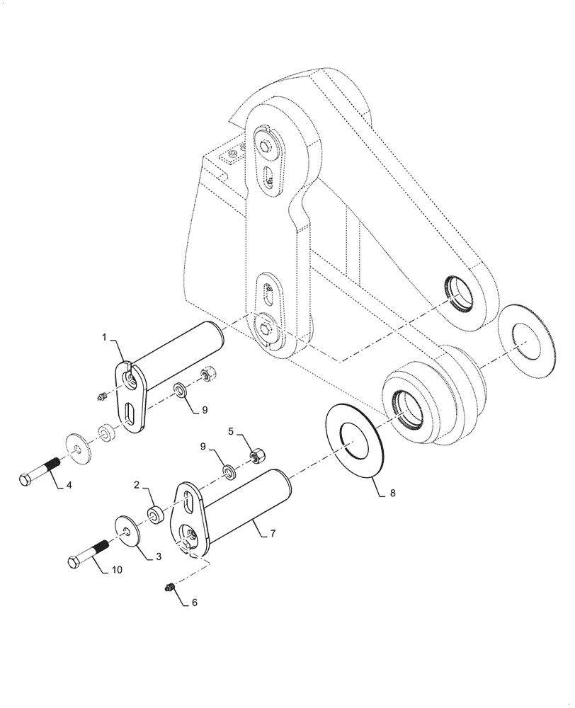 Схема запчастей Case 621G - (82.100.010) - VAR - 782537 - LIFT ARM PIN XT/TC (82) - FRONT LOADER & BUCKET