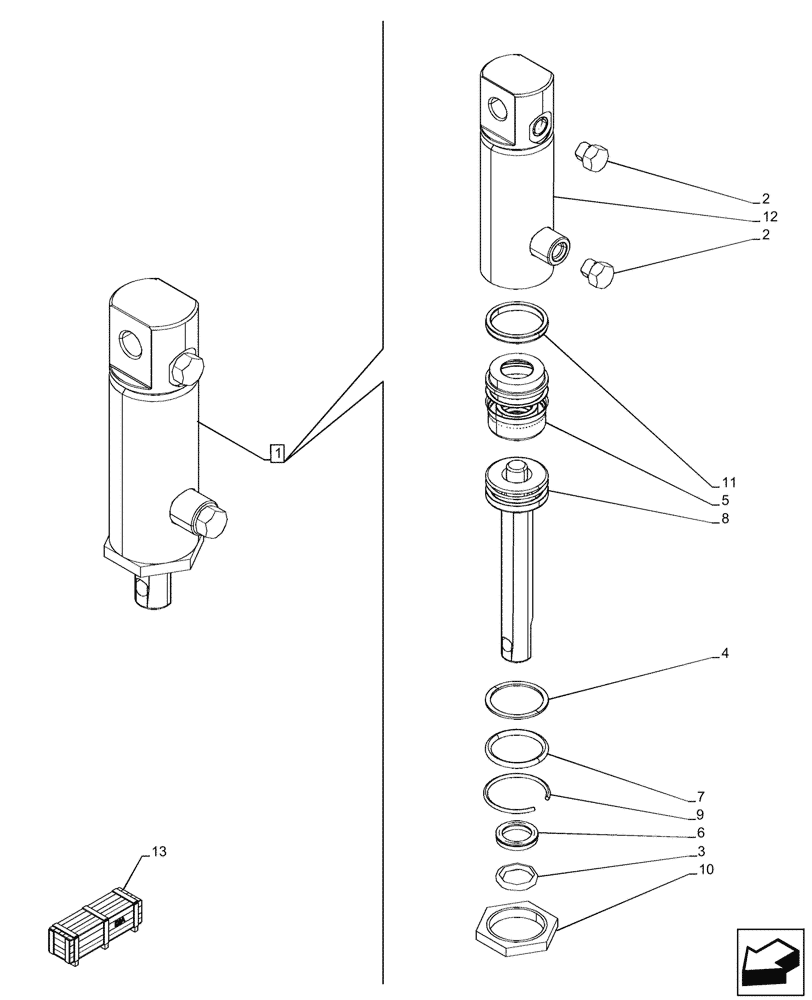 Схема запчастей Case 121F - (35.734.AA[02A]) - VAR - 734516 - HYDRAULIC SYSTEM, QUICK COUPLER, CYLINDER, COMPONENTS - BEGIN S/N NFHP00487 (35) - HYDRAULIC SYSTEMS