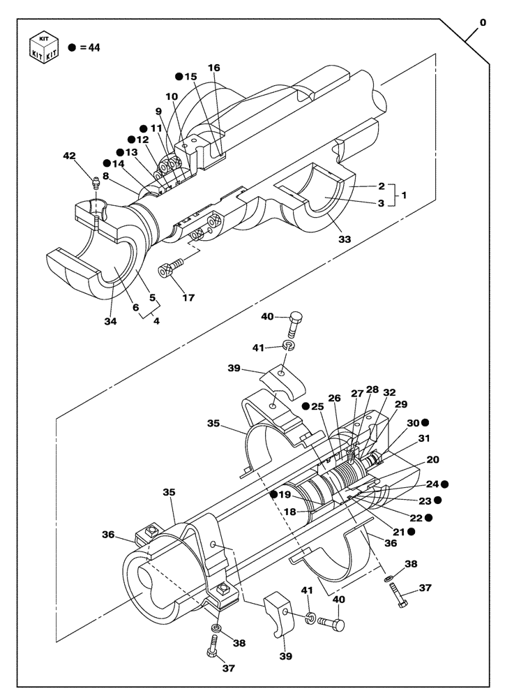 Схема запчастей Case CX135SR - (08-103) - DIPPER CYLINDER - OFFSET BACKHOE BOOM WITH SAFETY VALVE (08) - HYDRAULICS