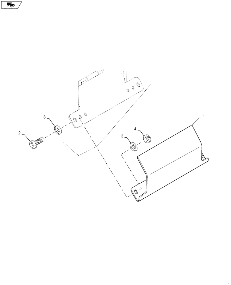 Схема запчастей Case 921G - (39.100.080[01]) - REMOTE DRAIN COVER (39) - FRAMES AND BALLASTING