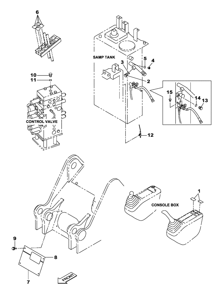 Схема запчастей Case CX135SR - (08-117) - HYDRAULIC CIRCUIT - PLUG, BLANK-OFF - OFFSET BACKHOE BOOM - STANDARD (08) - HYDRAULICS