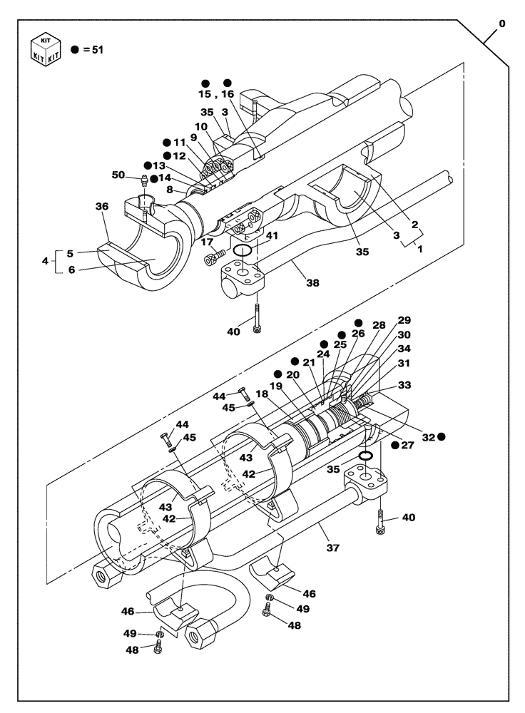 Схема запчастей Case CX135SR - (08-101) - DIPPER CYLINDER - OFFSET BACKHOE BOOM WITHOUT SAFETY VALVE (08) - HYDRAULICS