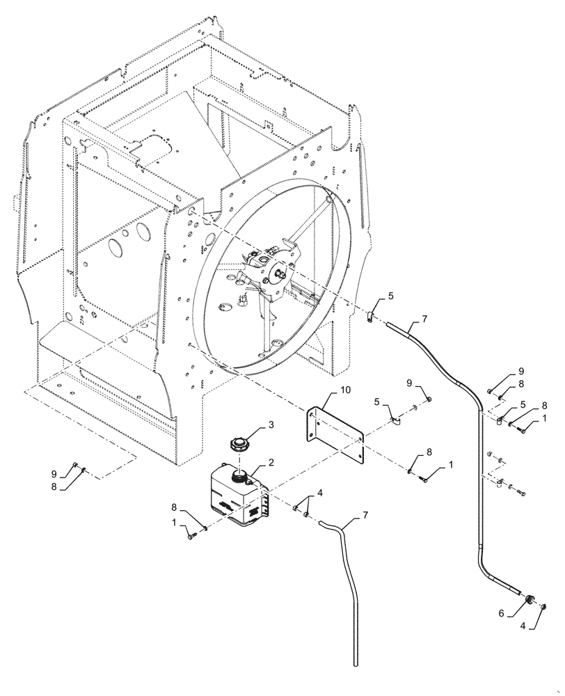 Схема запчастей Case 621G - (35.300.010[02]) - COOLANT RECOVERY SYSTEM (35) - HYDRAULIC SYSTEMS