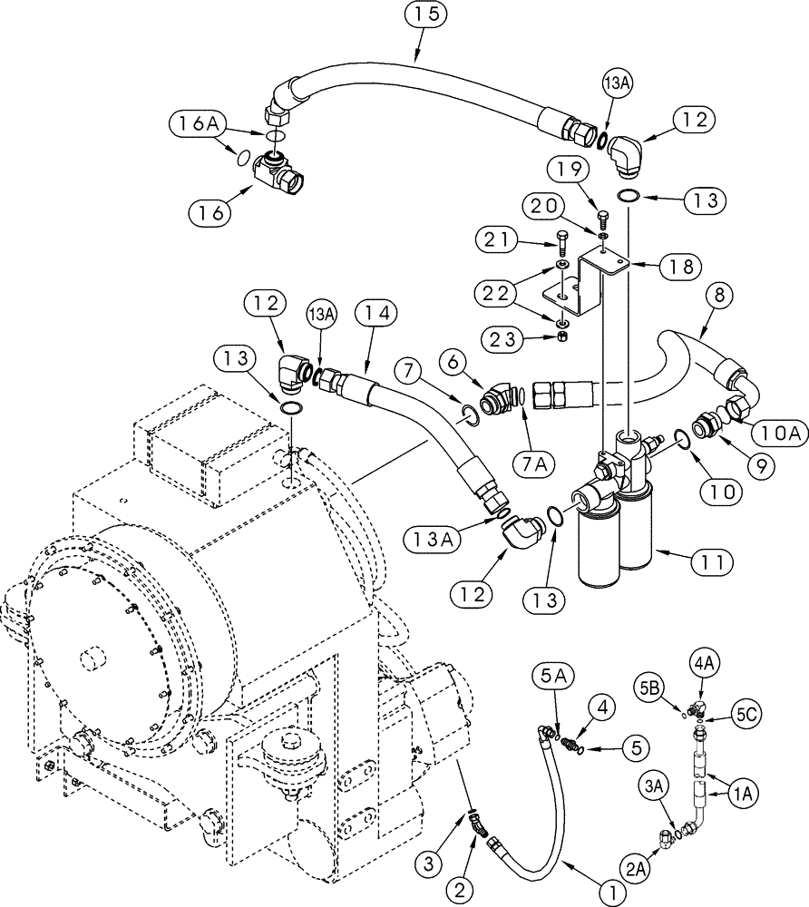 Схема запчастей Case 921C - (06-03) - HYDRAULICS - FILTER, TRANSMISSION (06) - POWER TRAIN