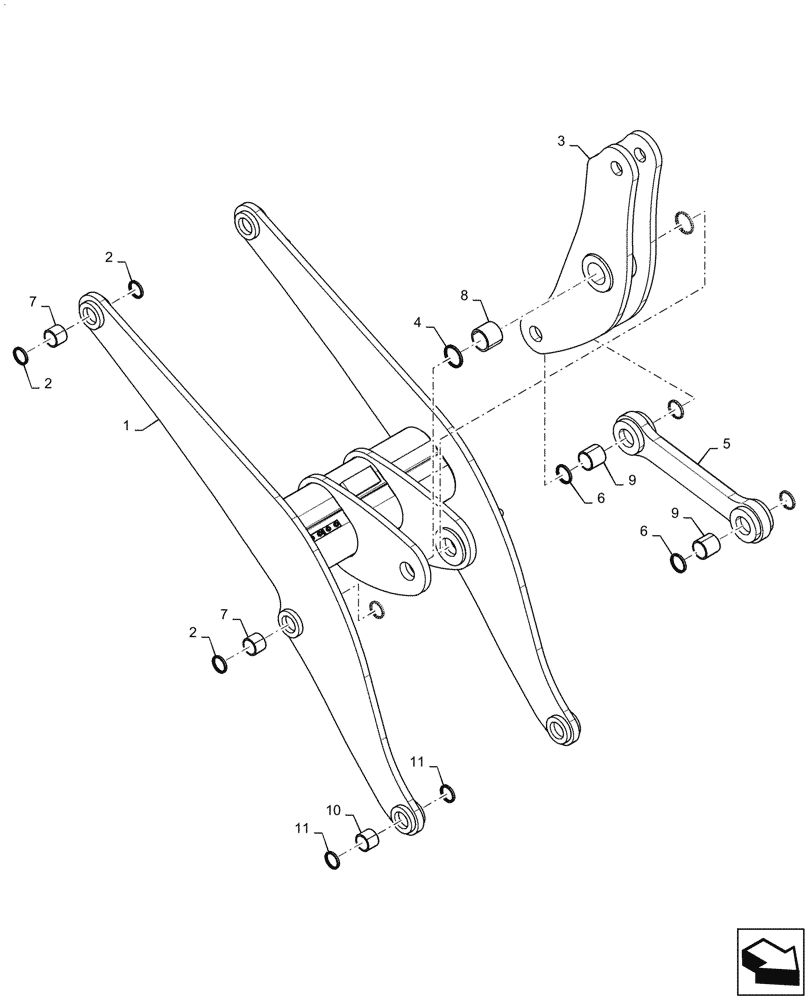 Схема запчастей Case 621G - (39.102.010) - LIFT ARM COMPONENTS Z-BAR (39) - FRAMES AND BALLASTING