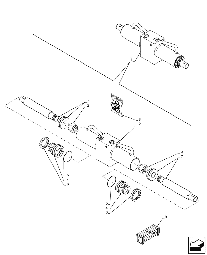 Схема запчастей Case 21F - (35.734.AA[04A]) - VAR - 734517 - HYDRAULIC QUICK COUPLER, CYLINDER, COMPONENTS - BEGIN DATE 1 FEBRUARY 2016 (35) - HYDRAULIC SYSTEMS