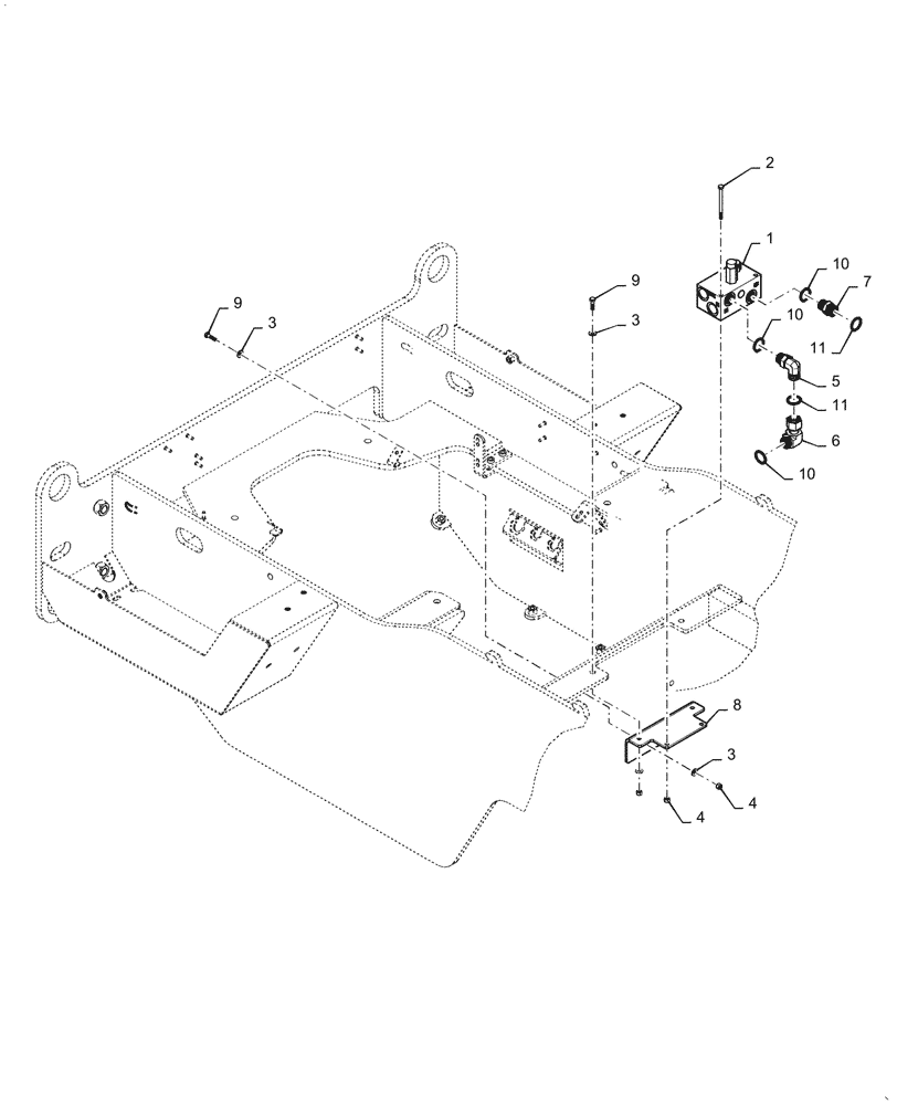 Схема запчастей Case 821G - (35.752.010[03]) - COOLING FAN RELIEF VALVE INSTALLATION (35) - HYDRAULIC SYSTEMS