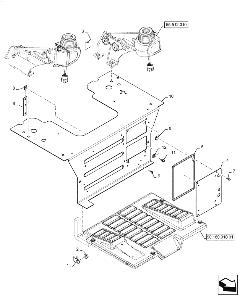 Схема запчастей Case SV340 - (29.200.030) - ELECTRO-HYDRAULIC CONTROLS ASSY (29) - HYDROSTATIC DRIVE