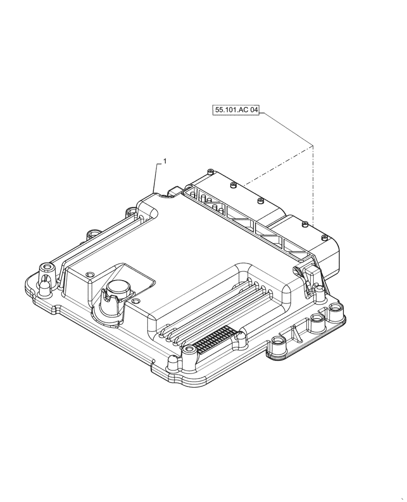 Схема запчастей Case SV340 - (55.015.030) - ENGINE, ELECTRONIC CONTROL UNIT (55) - ELECTRICAL SYSTEMS