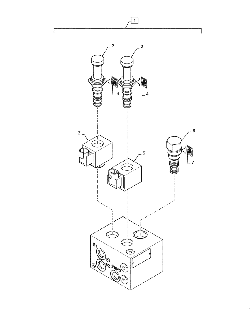 Схема запчастей Case SR270 - (29.134.010[02]) - 2-SPEED BRAKE VALVE (29) - HYDROSTATIC DRIVE