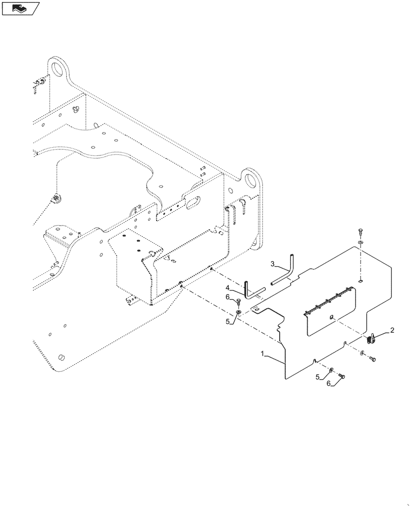 Схема запчастей Case 621G - (39.100.020) - VAR - 726013 - JUMP POST COVER (39) - FRAMES AND BALLASTING