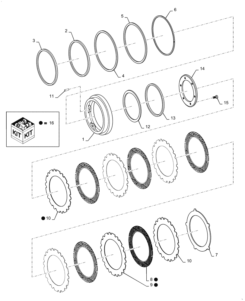 Схема запчастей Case 621G - (33.202.040[03]) - VAR - 782122 - FRONT AND REAR AXLE BRAKE ASSEMBLY, STANDARD (33) - BRAKES & CONTROLS