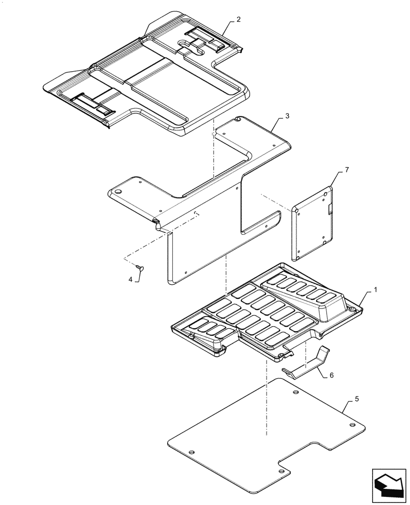 Схема запчастей Case SV340 - (90.160.030[03]) - FLOOR MAT, EH CONTROLS (90) - PLATFORM, CAB, BODYWORK AND DECALS