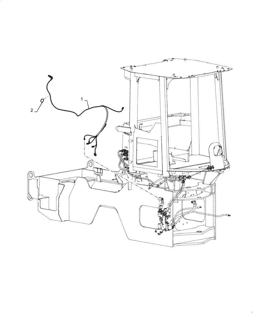 Схема запчастей Case 721G - (55.512.010[01]) - VAR - 482930 - JOYSTICK, STEERING, HARNESS INSTALLATION (55) - ELECTRICAL SYSTEMS