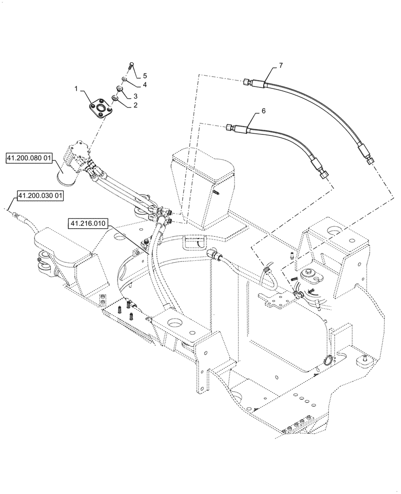 Схема запчастей Case 621G - (41.200.040[01]) - VAR - 782442 - ELECTRIC SYSTEM CONTROL, STEERING - W/O JOYSTICK (41) - STEERING