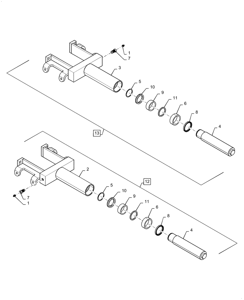 Схема запчастей Case 1150M LT - (48.138.AB[04]) - YOKE, ADJUSTER (48) - TRACKS & TRACK SUSPENSION